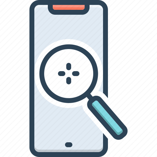 Searching, exploratory, glass, detect, research, magnifier, mobile icon - Download on Iconfinder