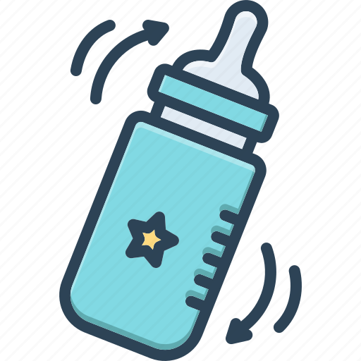 Shake, brainstorm, concuss, pacifier, liquid, milk bottle, shake up icon - Download on Iconfinder