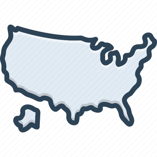 States, map, usa, america, country, contour, continent icon - Download on Iconfinder