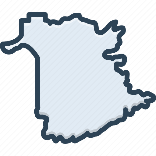 Brunswick, canada, map, border, region, country, province icon - Download on Iconfinder