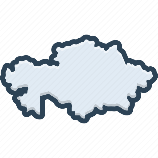 Kazakhstan, country, asia, map, patriotic, border, region icon - Download on Iconfinder