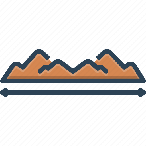 Ranging, mountains, landscape, rocky, spectrum, range, extent icon - Download on Iconfinder