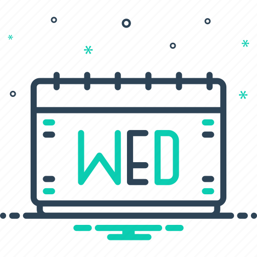 Wed, weekly, week, calendar, wednesday, reminder, day of the week icon - Download on Iconfinder