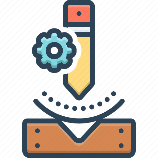 Forming, composing, mechanical, pen, bend, cnc, metal part icon - Download on Iconfinder