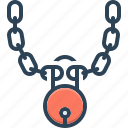 chains, protection, security, keyhole, connected, strong, chain with lock