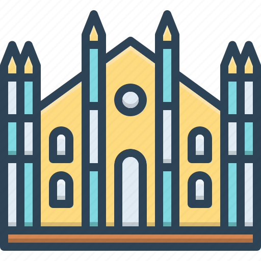 Milan, cathedral, church, monument, building, european, tour icon - Download on Iconfinder