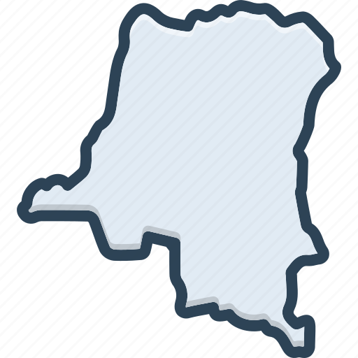 Congo, country, region, map, border, democratic republic of congo, contour icon - Download on Iconfinder