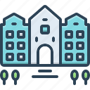 inn, urban, apartment, residential, building, property, entrance, real estate