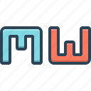 mw, monogram, letter, brand, initial, alphabet, marketing