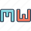 mw, monogram, letter, brand, initial, alphabet, marketing 