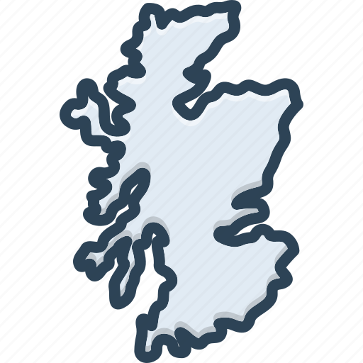 Scotland, europe, map, country, britain, contour, region icon - Download on Iconfinder