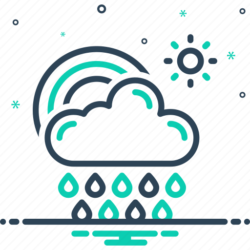 Precipitation, weather, climate, forecast, cloudy, rainfall, raindrops icon - Download on Iconfinder
