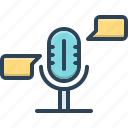 pitch, microphone, record, podcast, broadcaster, karaoke, voice message, chat bubble