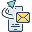 sent, message, mail, online, smartphone, communication, envelope, paper plain 