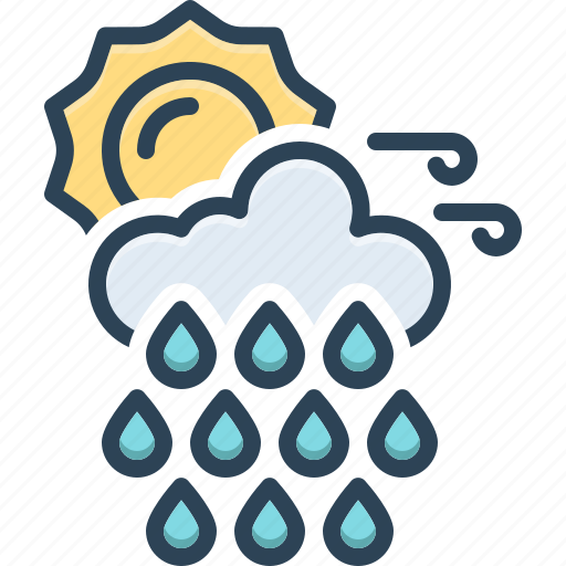Weather, season, climate, monsoon, drizzly, showery, raindrop icon - Download on Iconfinder