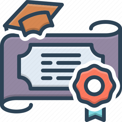Diploma, certified, graduation, sobriquet, document, education, scholarship icon - Download on Iconfinder