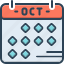 october, oct, calendar, scheduler, reminder, agenda, organizer, date book 