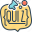 quizzes, query, exam, megaphone, questionnaire, message, banner, education 