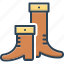 boot, footwear, lengthy, long, prolonged, protracted, tall 