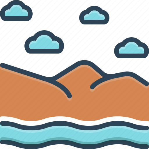 Cloud, flood, mountaion, rescue, safety, vast, weather icon - Download on Iconfinder