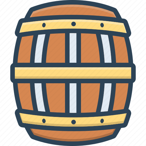 Alcohol, badge, barrel, beverage, container, drum, wooden box icon - Download on Iconfinder