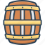 alcohol, badge, barrel, beverage, container, drum, wooden box 