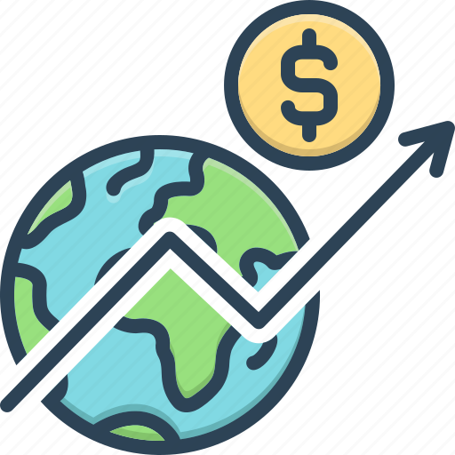 Business, diagram, economy, finance, growth, increase, world icon - Download on Iconfinder