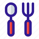 cutlery, food, fork, knife, restaurant