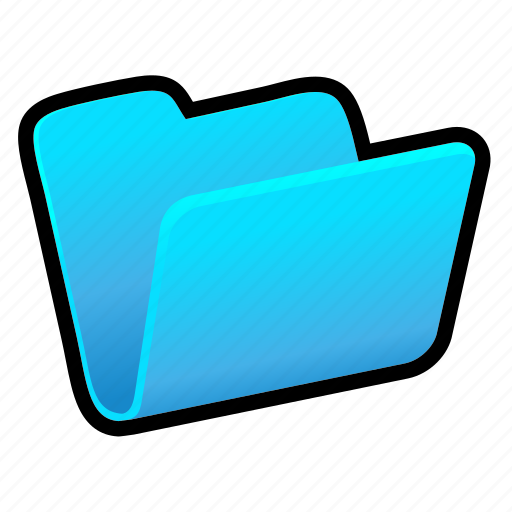Blue, folder, open icon - Download on Iconfinder