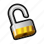 block, lock, padlock, safe, security, unlocked 