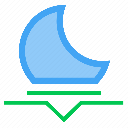 Moonset, forecast, moon, night, weather icon - Download on Iconfinder