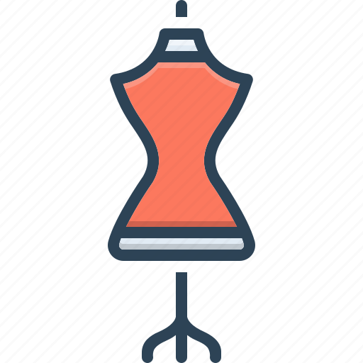 Dress form, dummy, embroidery, female, garment, habiliments, mannequin icon - Download on Iconfinder