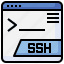 ssh, code, browser, data, screen 