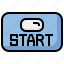 start, button, videogame, console 