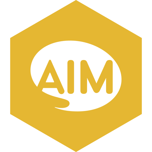 Aim, hexagon, media, social icon - Free download