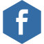 facebook, hexagon, media, social 