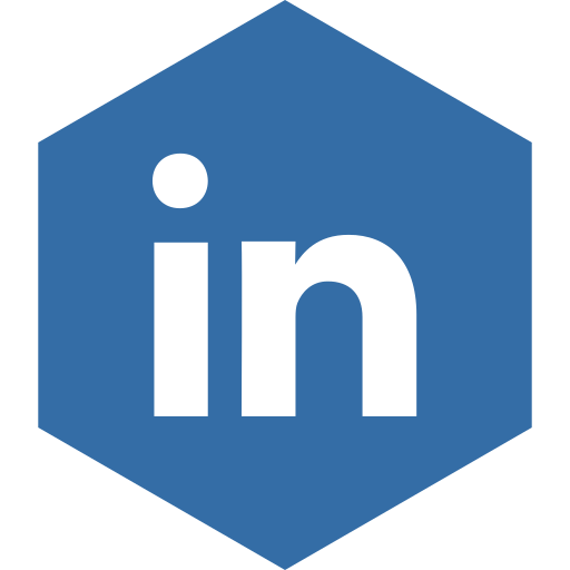 Hexagon, linkedin, media, social icon - Free download