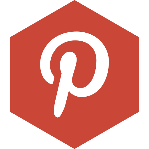 Hexagon, media, pinterest, social icon - Free download
