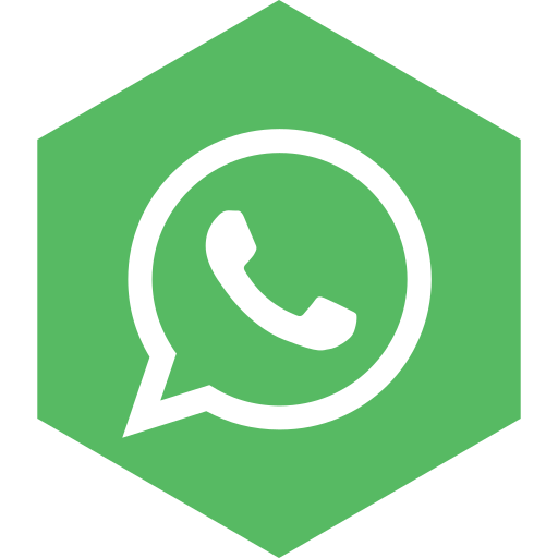 Hexagon, media, social, whatsapp icon - Free download