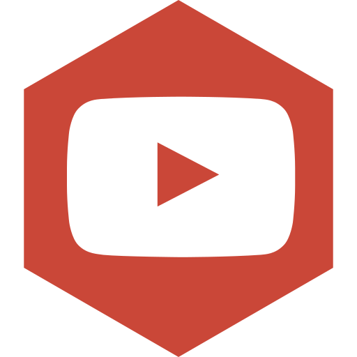 Hexagon, media, social, youtube icon - Free download
