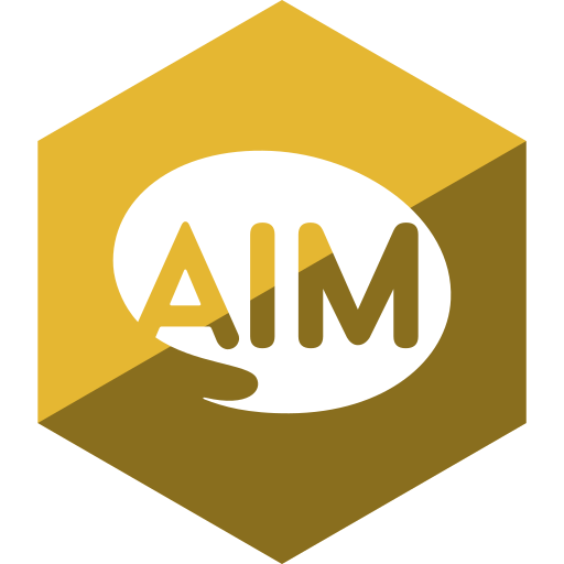 Aim, gloss, hexagon, media, social icon - Free download