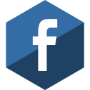 facebook, gloss, hexagon, media, social