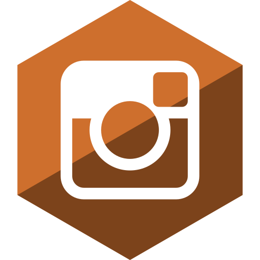 Gloss, hexagon, instagram, media, social icon - Free download