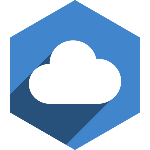 Cloudapp, hexagon, media, shadow, social icon - Free download