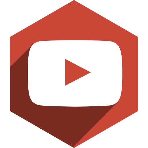 Hexagon, media, shadow, social, youtube icon - Free download