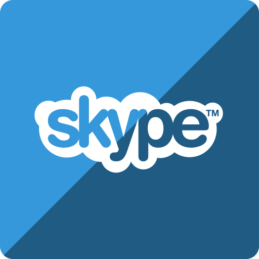 Gloss, media, skype, social, square icon - Free download