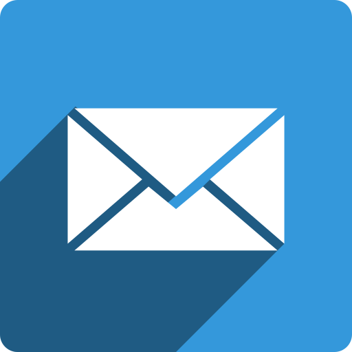Mail, media, shadow, social, square icon - Free download