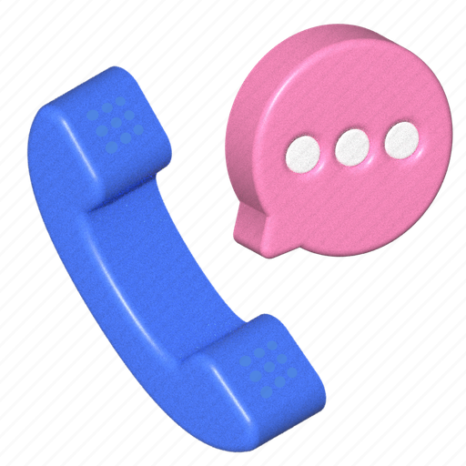 Call, phone, talk, bubble, communication, contact, message 3D illustration - Download on Iconfinder