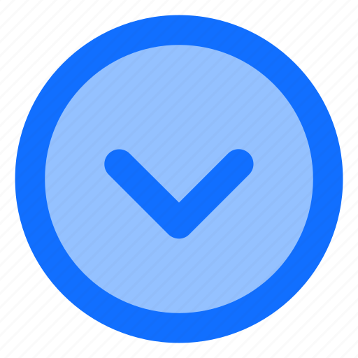 Receive, sign, circle, download, down, arrow, direction icon - Download on Iconfinder