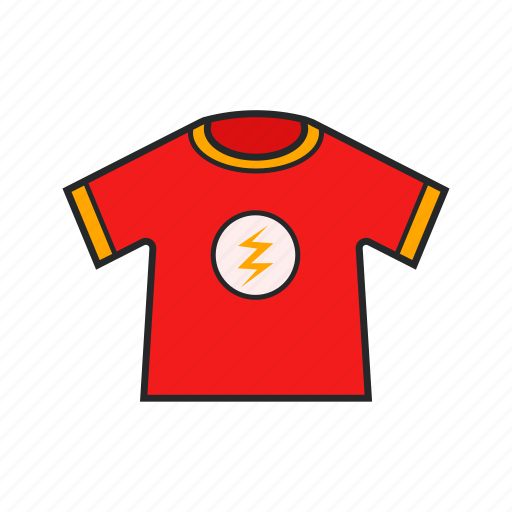 Flash logo, gloth, red, t shirt icon - Download on Iconfinder